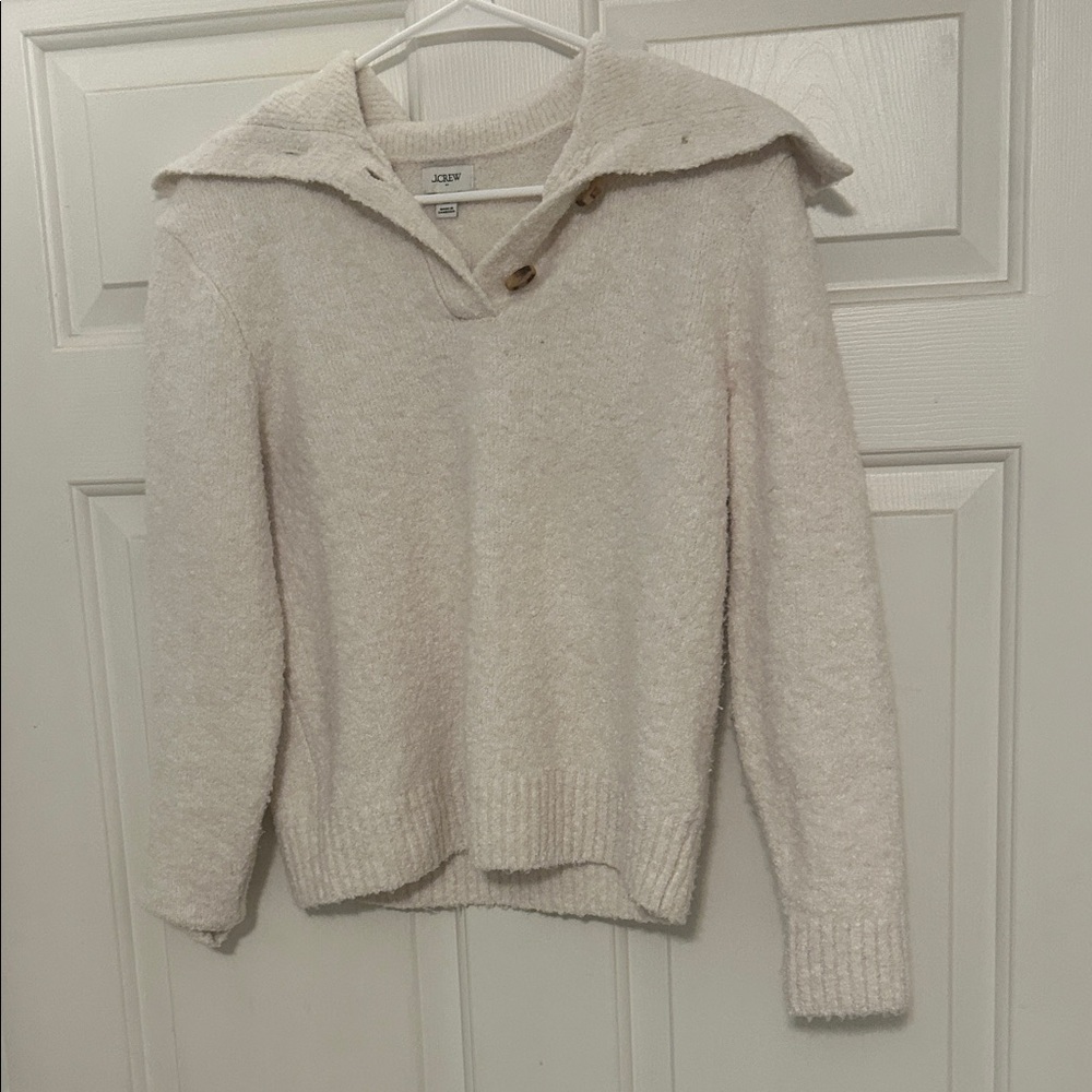 J. Crew Cream V-Neck Sweater